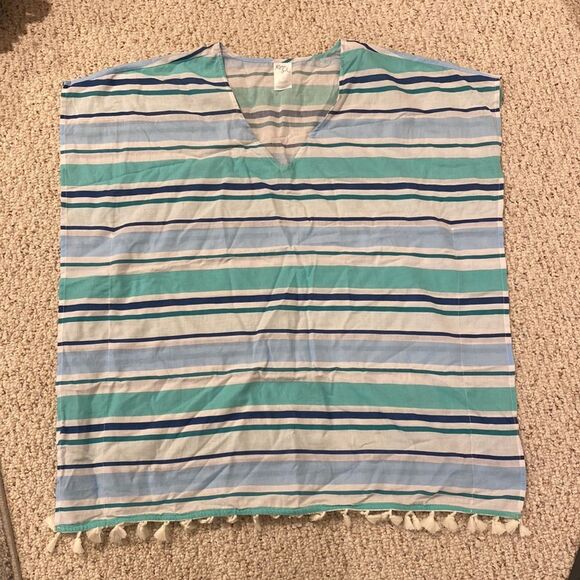 Kona Sol Other - Kona Sol Beach / Swim Cover Up Size Small Blue Green Stripe